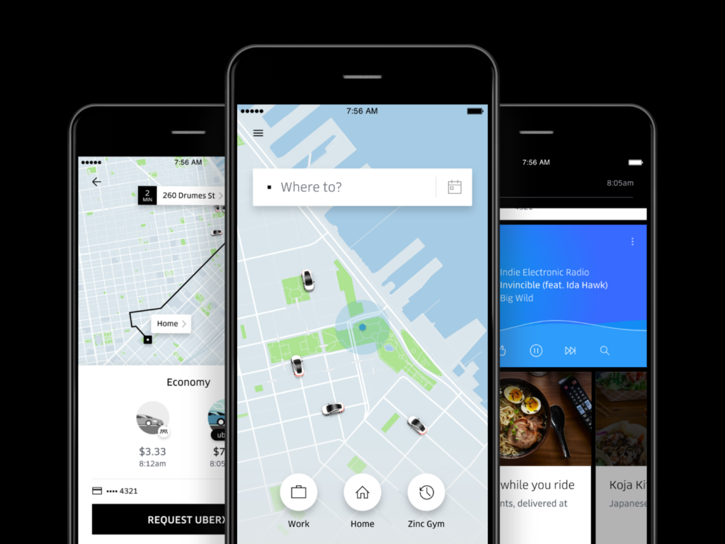 Image of Uber app