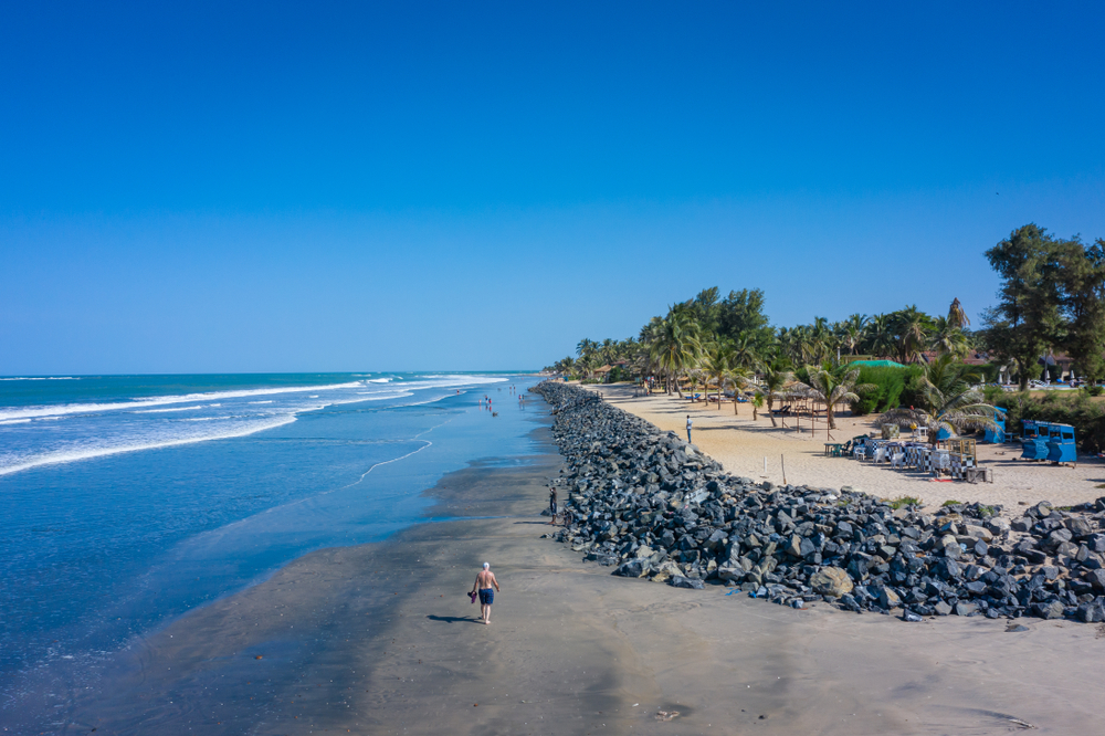 beach near the Senegambia hotel strip, Kololi, The Gambia